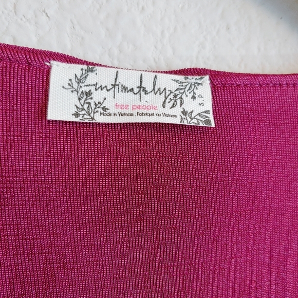 Intimately Free People Metallic Burgundy Turnt Thong Bodysuit Sz S - Picture 5 of 9